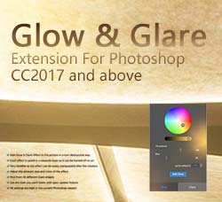 极品PS扩展面板－炫光特效(含高清视频教程)：Glow & Glare - Photoshop Extension